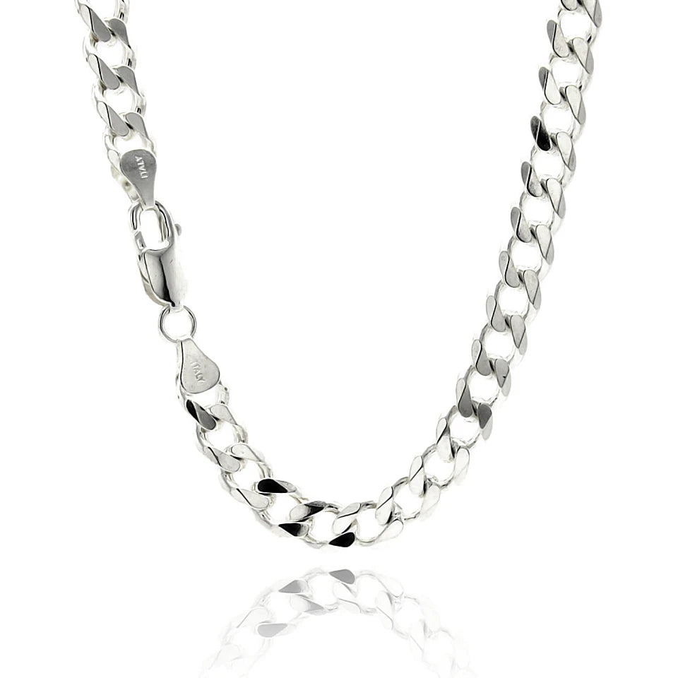 Men Curb Silver Bracelet